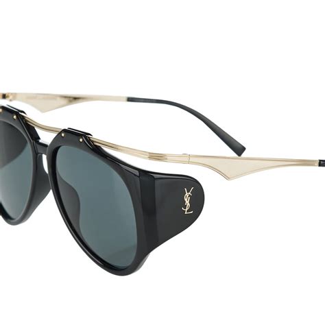 ysl amelia|SL M137 Amelia aviator sunglasses in black .